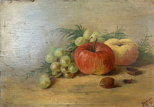 Oil painting Still life with apples