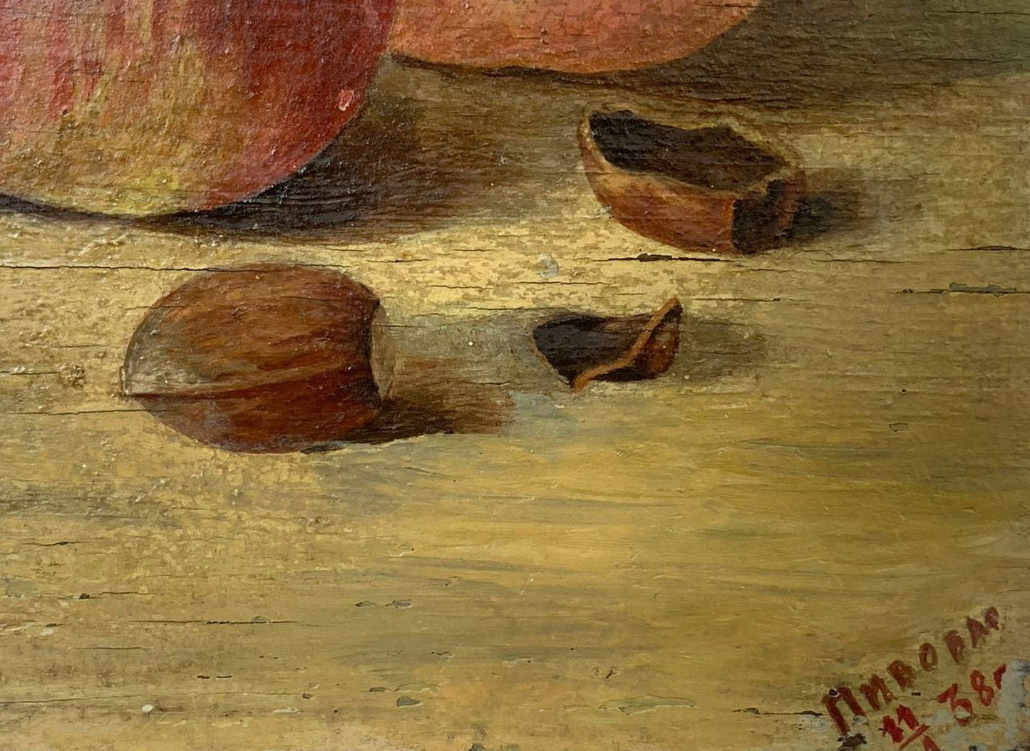 Oil painting Still life with apples