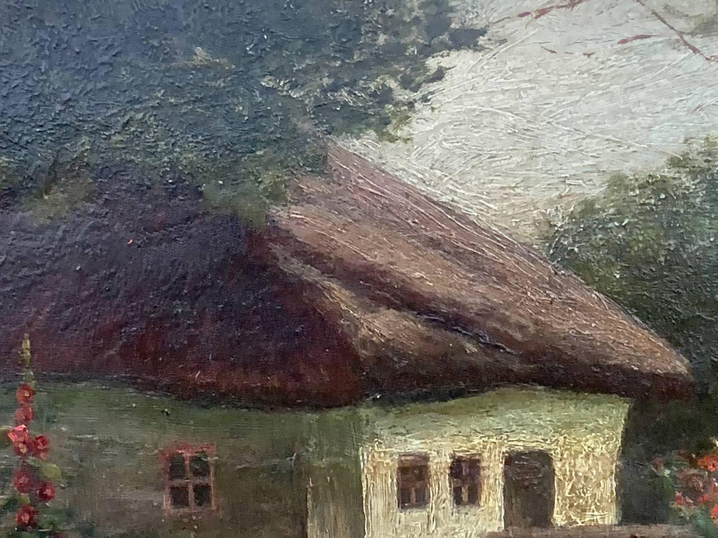 Oil painting Lonely house Vzheshch Yevhen Ksaveriyovych