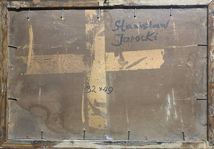 Oil painting Winter evening Yarotsky Stanislav (Jarocki)