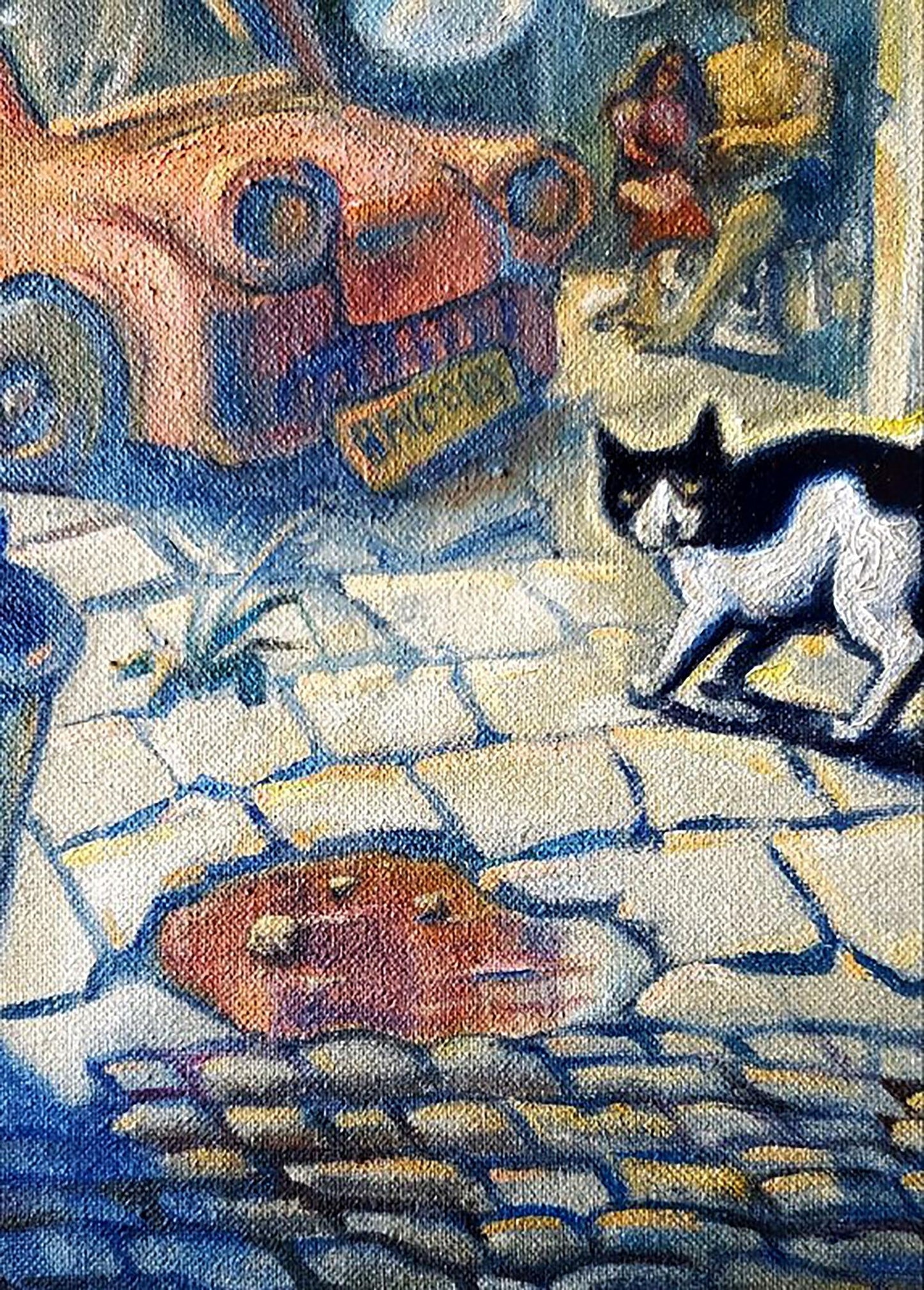 Oil painting Odessa courtyard Litvinov Daniil Olegovich