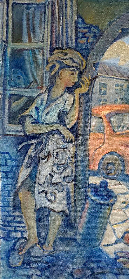 Oil painting Odessa courtyard Litvinov Daniil Olegovich