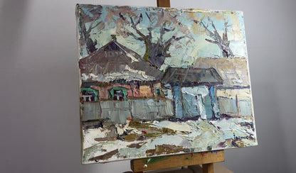 Oil painting The first snow Ivanyuk Alex