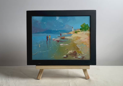 OIl painting Warm days at sea Yuriy Suprunchuk