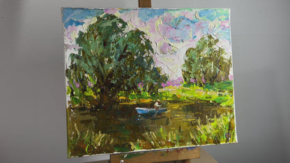 Oil painting Under the willows Alex Ivanyuk