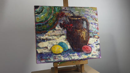 Oil painting Easter is coming soon Ivanyuk Oksana