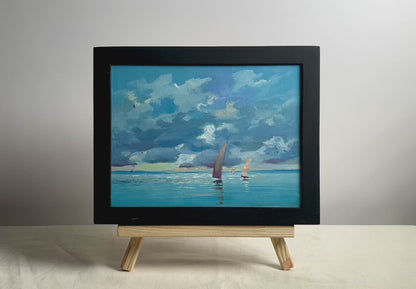 OIl painting The sun behind the clouds Yuriy Suprunchuk