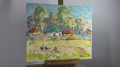 Oil painting To the pasture Ivanyuk Alex