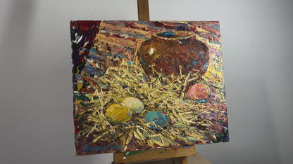 Oil painting Easter days Ivanyuk Oksana